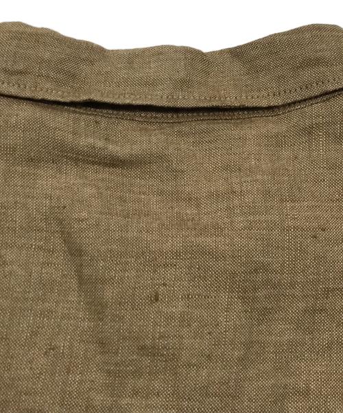 ETRE TOKYO（エトレトウキョウ）ETRE TOKYO (エトレトウキョウ) 2WAYシルエットリネンシャツ/長袖シャツ ブラウン サイズ:5Ｌの古着・服飾アイテム