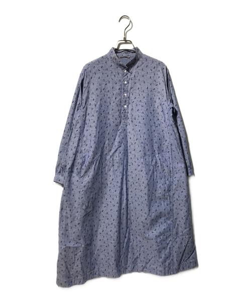 45rpm umii908（フォーティーファイブアールピーエムウミ908）45rpm umii908 (フォーティーファイブアールピーエムウミ908) 小花柄プルオーバーシャツワンピース ブルー サイズ:1の古着・服飾アイテム