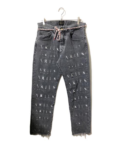 ARIES（アリーズ）ARIES (アリーズ) Destroyed Batten デニムパンツ グレー サイズ:SIZE 73.5cm (W29)の古着・服飾アイテム