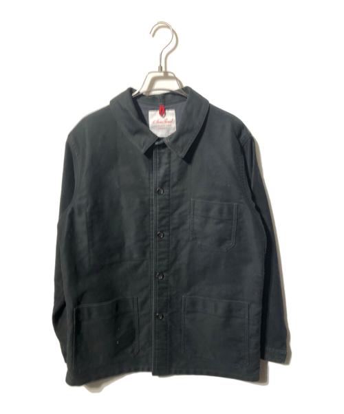 Le Sans Pareil（ル サン パレイユ）Le sans pareil (ル サン パレイユ) コットンモールスキントラディショナルカバーオール ブラック サイズ:40の古着・服飾アイテム