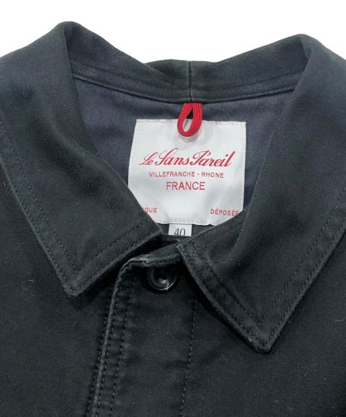 Le Sans Pareil（ル サン パレイユ）Le sans pareil (ル サン パレイユ) コットンモールスキントラディショナルカバーオール ブラック サイズ:40の古着・服飾アイテム