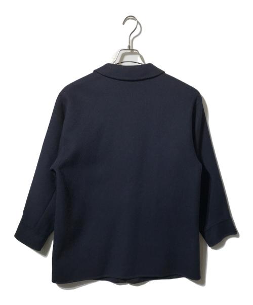 mizuiro-ind（ミズイロインド）mizuiro-ind (ミズイロインド) ウールブレンドリバージャケット ネイビー サイズ:表記なしの古着・服飾アイテム