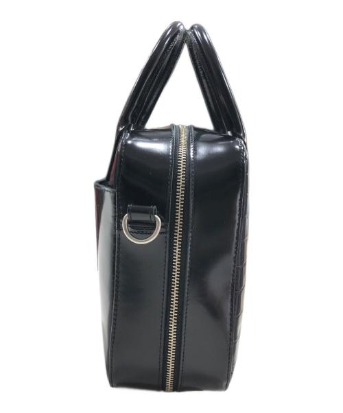 JUNYA WATANABE（ジュンヤワタナベ）JUNYA WATANABE (ジュンヤワタナベ) ステアガラス×クロコ型押し ショルダー付き2wayバッグ ブラックの古着・服飾アイテム