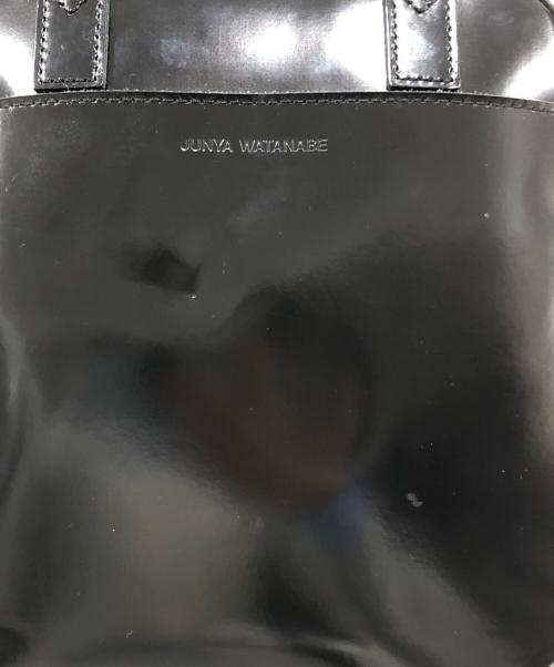 JUNYA WATANABE（ジュンヤワタナベ）JUNYA WATANABE (ジュンヤワタナベ) ステアガラス×クロコ型押し ショルダー付き2wayバッグ ブラックの古着・服飾アイテム