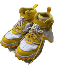 NIKE×OFF-WHITE（ナイキ×オフホワイト）の古着「エアフォース1 SP LTHR スニーカー」｜ホワイト×イエロー