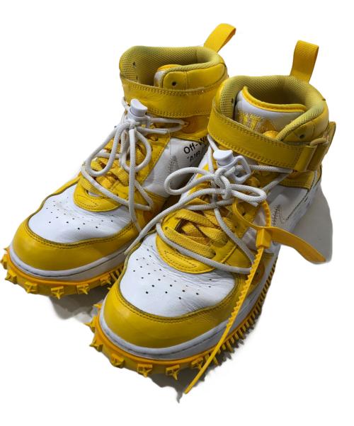 NIKE（ナイキ）NIKE (ナイキ) OFF-WHITE (オフホワイト) エアフォース1 SP LTHR スニーカー ホワイト×イエロー サイズ:28.5㎝の古着・服飾アイテム
