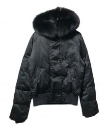 theory（セオリー）の古着「ブルーフォックスファーダウンジャケット」｜ブラック