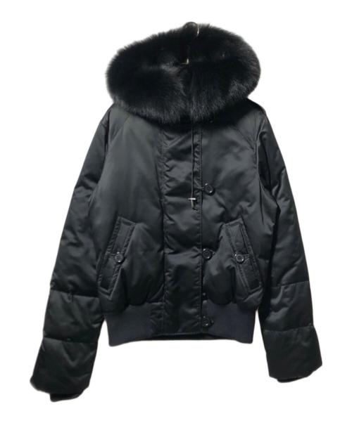 theory（セオリー）theory (セオリー) ブルーフォックスファーダウンジャケット ブラック サイズ:2の古着・服飾アイテム