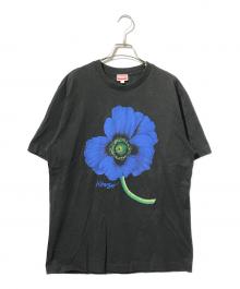 KENZO（ケンゾー）の古着「フロントポピーフラワーTシャツ」｜ブラック