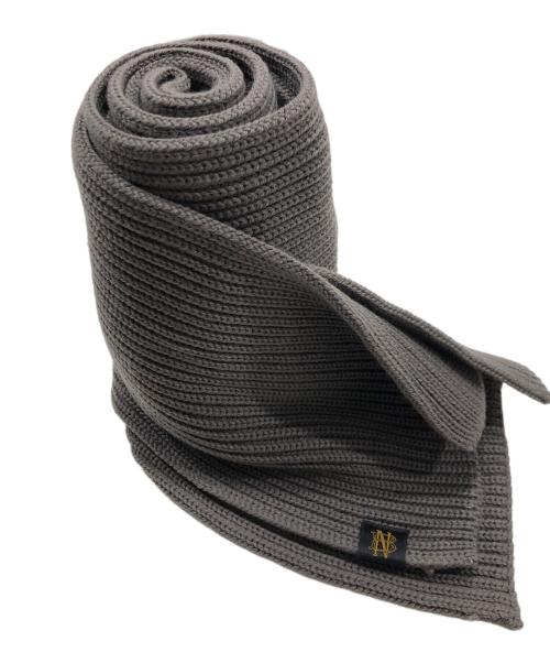 BATONER（バトナ―）BATONER (バトナ―) リブニットマフラー ブラウンの古着・服飾アイテム