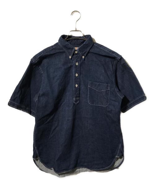 BONCOURA（ボンクラ）BONCOURA (ボンクラ) プルオーバー半袖デニムシャツ/半袖シャツ インディゴ サイズ:38の古着・服飾アイテム
