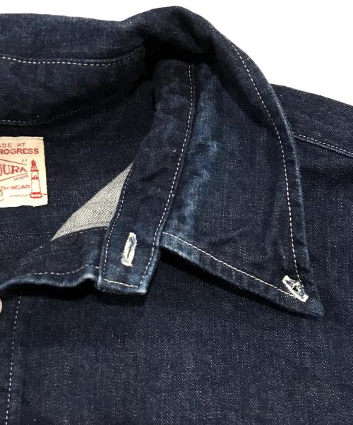 BONCOURA（ボンクラ）BONCOURA (ボンクラ) プルオーバー半袖デニムシャツ/半袖シャツ インディゴ サイズ:38の古着・服飾アイテム
