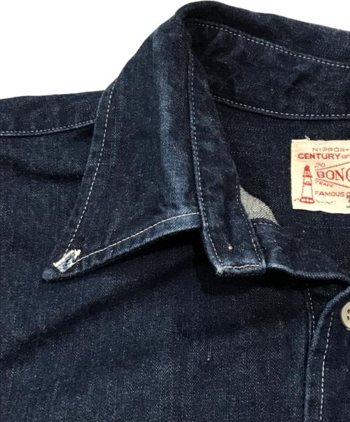 BONCOURA（ボンクラ）BONCOURA (ボンクラ) プルオーバー半袖デニムシャツ/半袖シャツ インディゴ サイズ:38の古着・服飾アイテム