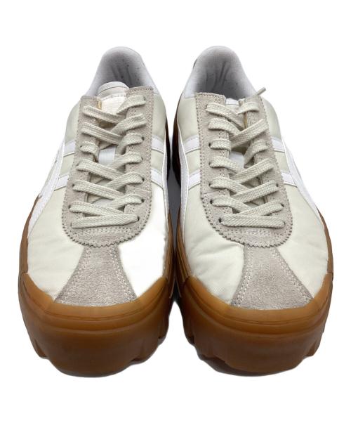 Onitsuka Tiger（オニツカタイガー）Onitsuka Tiger (オニツカタイガー) DELEGATION CHUNK スニーカー ブラウン×ホワイト サイズ:US 9 1/2の古着・服飾アイテム