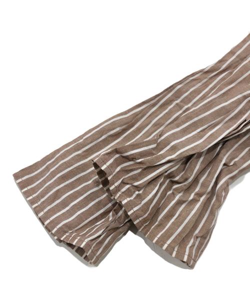 HERMES（エルメス）HERMES (エルメス) コットンリネンネップシャツワンピース ブラウン サイズ:34の古着・服飾アイテム