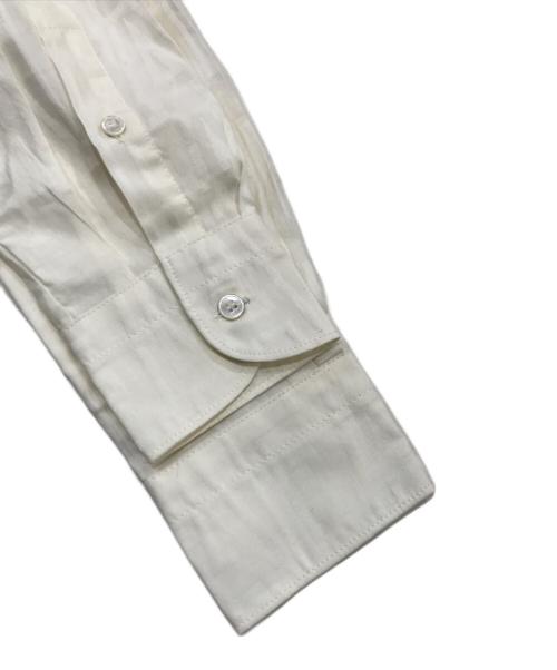 EMPORIO ARMANI（エンポリオ アルマーニ）EMPORIO ARMANI (エンポリオアルマーニ) ロゴジャガードシャツ アイボリー サイズ:Mの古着・服飾アイテム