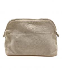 HERMES（エルメス）の古着「キャンバス ボリードポーチ MM」｜ベージュ
