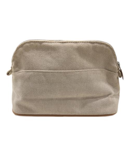 HERMES（エルメス）HERMES (エルメス) キャンバス ボリードポーチ MM ベージュの古着・服飾アイテム