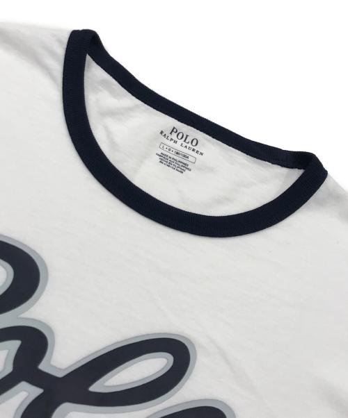 POLO RALPH LAUREN（ポロ・ラルフローレン）POLO RALPH LAUREN (ポロ・ラルフローレン) リンガーTシャツ ネイビー×ホワイト サイズ:Lの古着・服飾アイテム