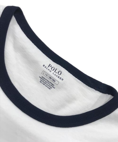 POLO RALPH LAUREN（ポロ・ラルフローレン）POLO RALPH LAUREN (ポロ・ラルフローレン) リンガーTシャツ ネイビー×ホワイト サイズ:Lの古着・服飾アイテム