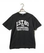 stussyステューシー）の古着「プリントTシャツ/ロゴTシャツ」｜ブラック