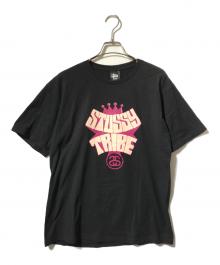 stussy（ステューシー）の古着「プリントTシャツ/ロゴTシャツ」｜ブラック