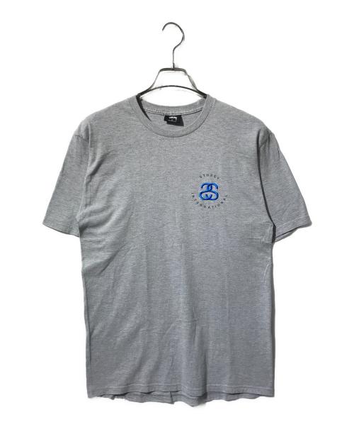 stussy（ステューシー）stussy (ステューシー) 刺繍Tシャツ グレー サイズ:SIZE Mの古着・服飾アイテム