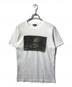 stussyステューシー）の古着「8ボール＆スカルプリントTシャツ」｜ホワイト