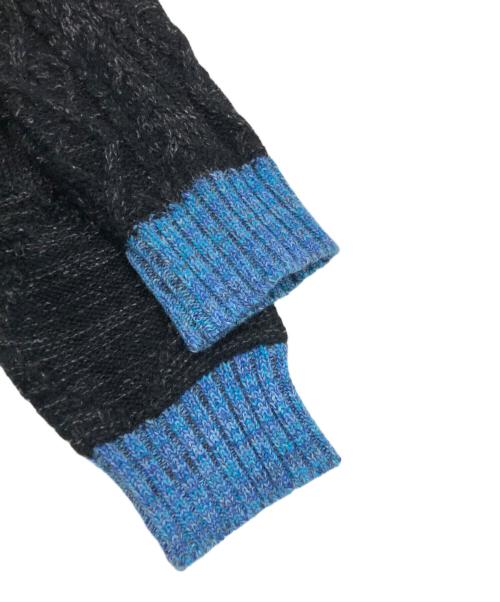 bodysong.（ボディソング）bodysong. (ボディソング) ランダムリブデザインニット ブラック×ブルー サイズ:表記なしの古着・服飾アイテム