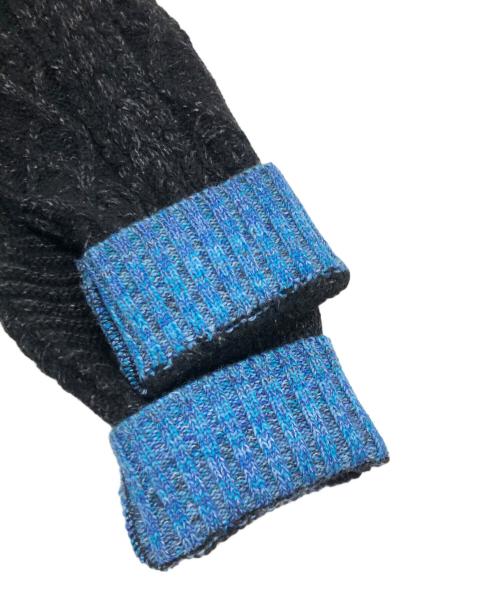 bodysong.（ボディソング）bodysong. (ボディソング) ランダムリブデザインニット ブラック×ブルー サイズ:表記なしの古着・服飾アイテム