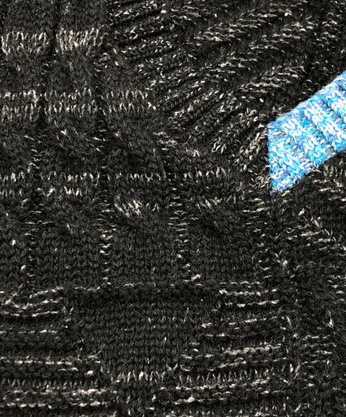 bodysong.（ボディソング）bodysong. (ボディソング) ランダムリブデザインニット ブラック×ブルー サイズ:表記なしの古着・服飾アイテム