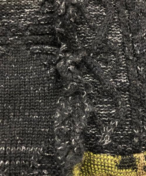 bodysong.（ボディソング）bodysong. (ボディソング) ランダムリブデザインニット ブラック×ブルー サイズ:表記なしの古着・服飾アイテム