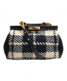 MARNI（マルニ）の古着「2WAYバッグ」｜ネイビー×ホワイト