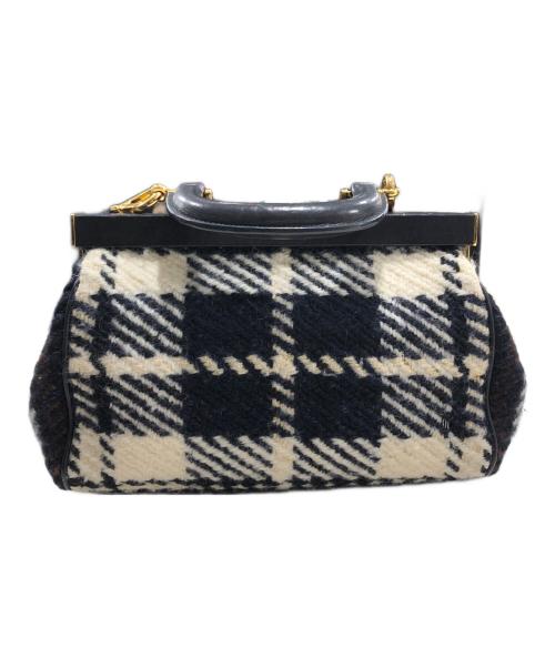 MARNI（マルニ）MARNI (マルニ) 2WAYバッグ ネイビー×ホワイトの古着・服飾アイテム