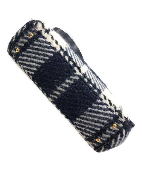 MARNI（マルニ）MARNI (マルニ) 2WAYバッグ ネイビー×ホワイトの古着・服飾アイテム