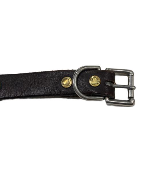 htc（エイチティーシー）HTC (エイチティーシー) スタッズナローベルト ブラウン サイズ:34の古着・服飾アイテム