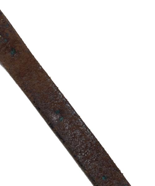 htc（エイチティーシー）HTC (エイチティーシー) スタッズナローベルト ブラウン サイズ:34の古着・服飾アイテム