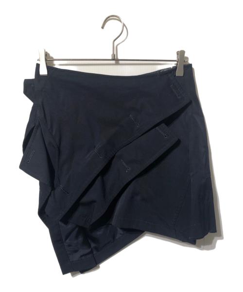 JUNYA WATANABE COMME des GARCONS（(ジュンヤワタナベ コムデギャルソン）JUNYA WATANABE COMME des GARCONS ((ジュンヤワタナベ コムデギャルソン) 変形スカート ネイビー サイズ:Sの古着・服飾アイテム