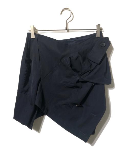 JUNYA WATANABE COMME des GARCONS（(ジュンヤワタナベ コムデギャルソン）JUNYA WATANABE COMME des GARCONS ((ジュンヤワタナベ コムデギャルソン) 変形スカート ネイビー サイズ:Sの古着・服飾アイテム