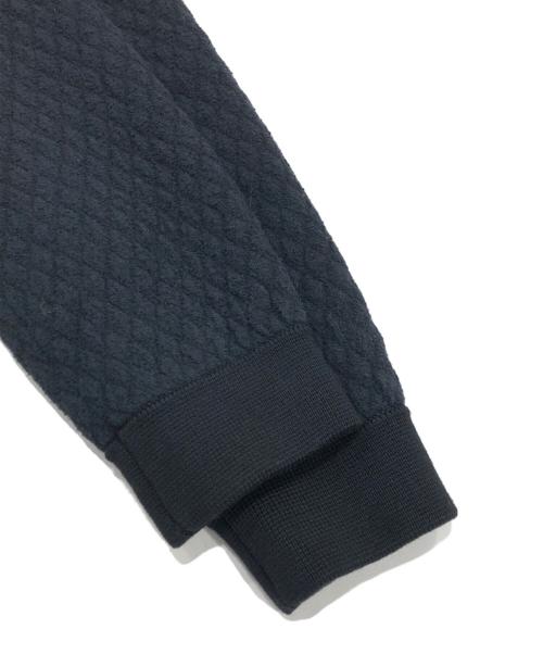 BALLSEY（ボールジィ）BALLSEY (ボールジィ) ウールコットンパールコンビ クルーネックカーディガン ブラック サイズ:Sの古着・服飾アイテム