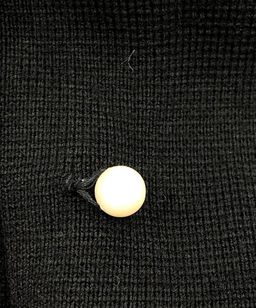 BALLSEY（ボールジィ）BALLSEY (ボールジィ) ウールコットンパールコンビ クルーネックカーディガン ブラック サイズ:Sの古着・服飾アイテム
