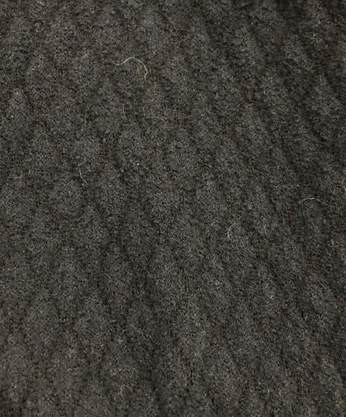 BALLSEY（ボールジィ）BALLSEY (ボールジィ) ウールコットンパールコンビ クルーネックカーディガン ブラック サイズ:Sの古着・服飾アイテム