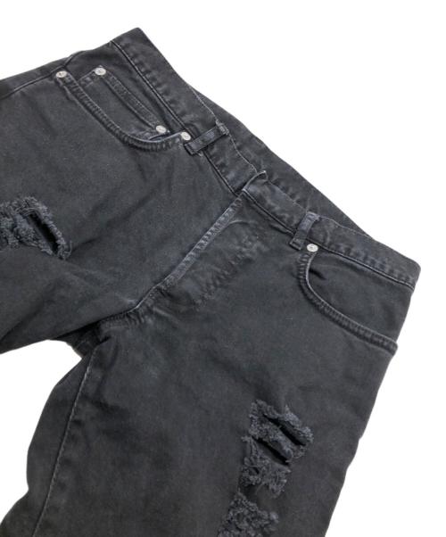 Dior（ディオール）DIOR (ディオール) デストロイ加工デニムパンツ ブラック サイズ:71cm（W28）の古着・服飾アイテム