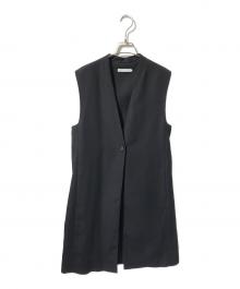 icB（アイシービー）の古着「Fluid Back Satinジレ」｜ブラック