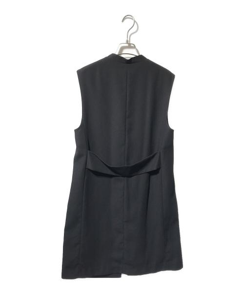 icB（アイシービー）icB (アイシービー) Fluid Back Satinジレ ブラック サイズ:4の古着・服飾アイテム