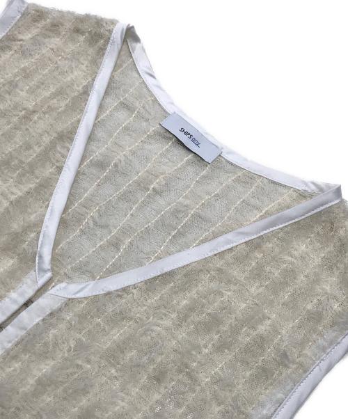 SHIPS any（シップスエニィ）SHIPS any (シップスエニィ) チュールロングジレ/レースジレ ベージュ サイズ:Ｆの古着・服飾アイテム