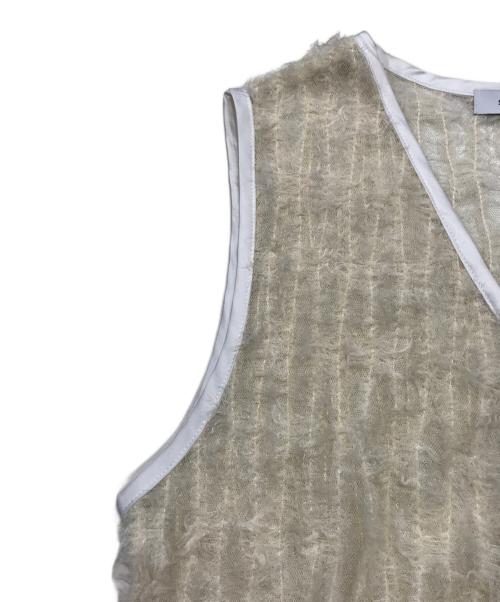 SHIPS any（シップスエニィ）SHIPS any (シップスエニィ) チュールロングジレ/レースジレ ベージュ サイズ:Ｆの古着・服飾アイテム