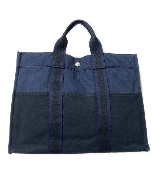 HERMES（エルメス）HERMES (エルメス) フールトゥ トートバッグ ネイビーの古着・服飾アイテム