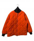 BEAMSビームス）の古着「ワークキルトダウンジャケット」｜オレンジ