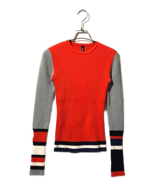 AULA AILA（アウラアイラ）AULA AILA (アウラアイラ) ボーダースリーブリブニット マルチカラーの古着・服飾アイテム